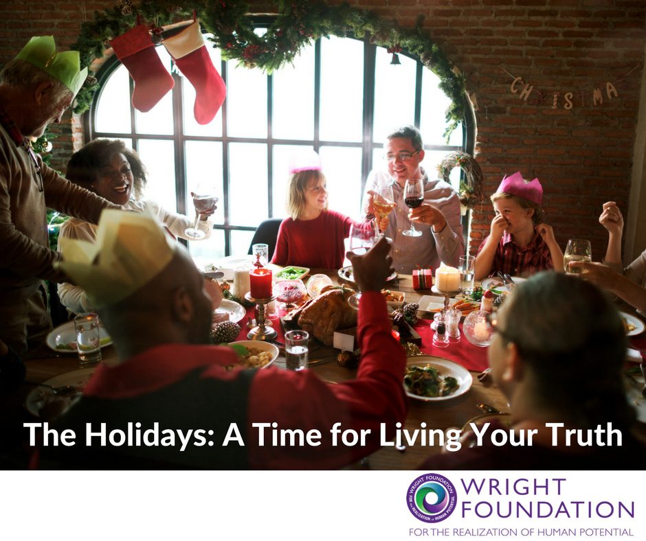 Many of us gather with our families during the holidays. If the idea of family time is stressful, ask yourself if it is because you aren't living your truth. 