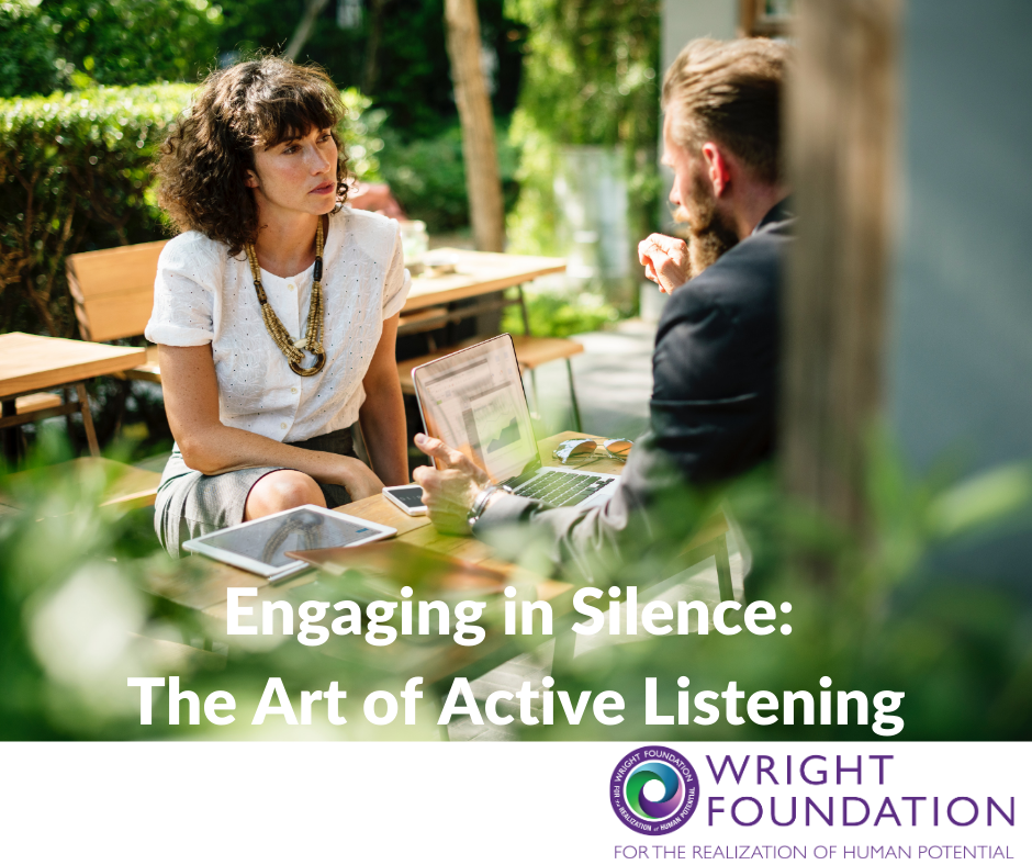 In conversation between two people, active listening is vital for real, genuine connection.